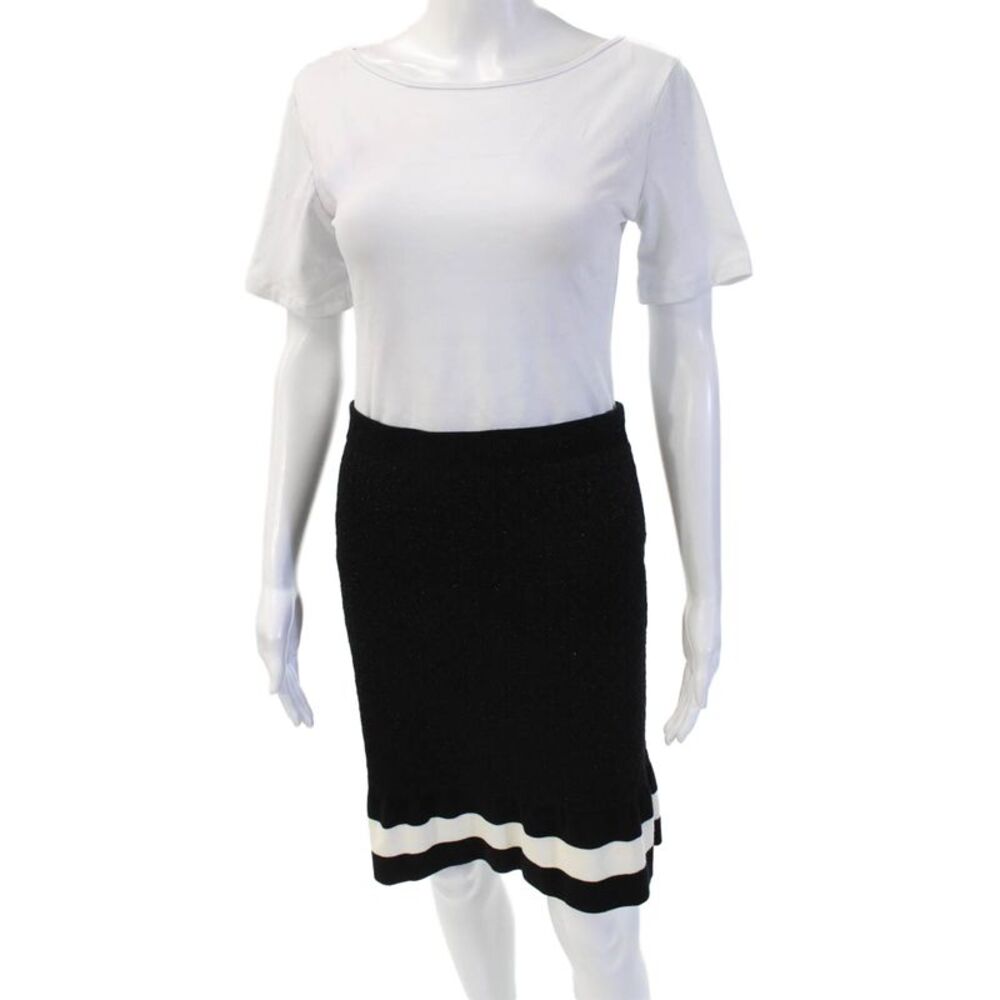 Moschino Boutique Women Straight Pencil Skirt Knee Length Black Size 10